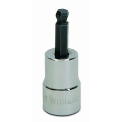 Williams JHWBA-8HBA | 3/8 Drive Ball Hex Bit Socket, High Polished Chrome Finish 1/4