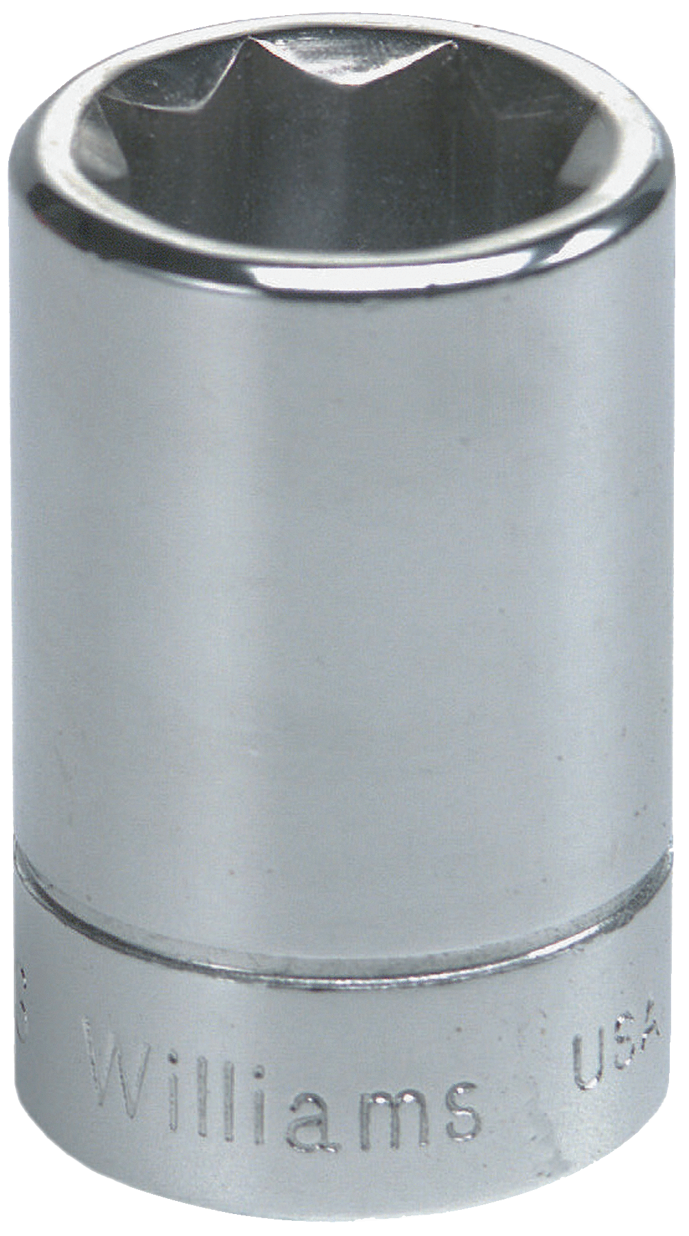 Williams JHWBD-810 | 3/8 Drive Shallow Socket, High Polished Chrome Finish, 8- Point, 5/16