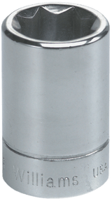 Williams JHWBD-810 | 3/8 Drive Shallow Socket, High Polished Chrome Finish, 8- Point, 5/16
