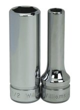 Williams JHWBMD-618 | 3/8 Drive Deep Socket, High Polished Chrome Finish, 6 Point, 18 mm