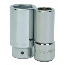 Williams JHWHD-644 | 3/4 Drive Deep Socket, High Polished Chrome Finish, 6 Point, 1-3/8