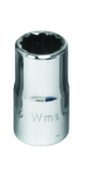 Williams JHWM-1214 | 1/4 Drive Shallow Socket, High Polished Chrome Finish, 12 Point, 7/16