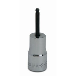 Williams JHWMA-5HBA | 1/4 Drive Ball Hex Bit Socket, High Polished Chrome Finish, , 5/32