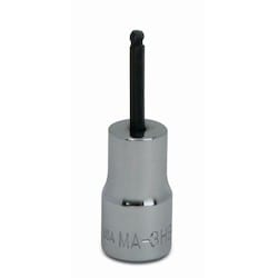 Williams JHWMA-8HBA | 1/4 Drive Ball Hex Bit Socket, High Polished Chrome Finish, , 1/4
