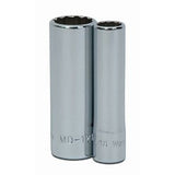 Williams JHWMD-1212 | 1/4 Drive Deep Socket, High Polished Chrome Finish, 12 Point, 3/8