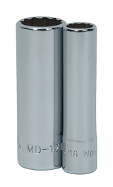 Williams JHWMD-1210 | 1/4 Drive Deep Socket, High Polished Chrome Finish, 12 Point, 5/16