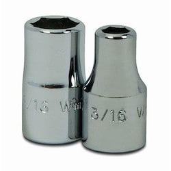 Williams JHWMD-607 | 1/4 Drive Deep Socket, High Polished Chrome Finish, 6 Point, 7/32