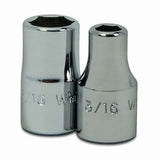 Williams JHWMD-607 | 1/4 Drive Deep Socket, High Polished Chrome Finish, 6 Point, 7/32