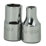 Williams JHWmm-609 | 1/4 Drive Shallow Socket, High Polished Chrome Finish, 6 Point, 9 mm