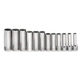 Williams JHWMSBD12HRC | 3/8 Drive Deep Socket Set, 6 Point, Metric, 12 Piece