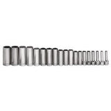 Williams JHWMSBD19HRC | 3/8 Drive Deep Socket Set, 6 Point, Metric, 19 Piece