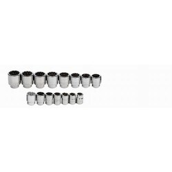 Williams JHWMSH-15RC | 3/4 Drive Shallow Socket Set, 12 Point, Metric, 15 Pieces