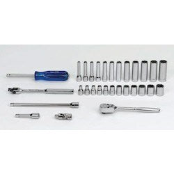 Williams JHWMSM-30HF | 1/4 Drive Socket/Tool Set,6 Point, 30 Pieces, in Keep Safe Foam,