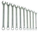 Williams JHWMWS-10A | Supercombo High Polish Chrome Black Combination Wrench Set, 10 Piece, 10 mm - 19 mm