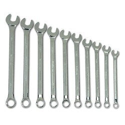 Williams JHWMWS-10A | Supercombo High Polish Chrome Black Combination Wrench Set, 10 Piece, 10 mm - 19 mm