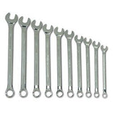 Williams JHWMWS-10A | Supercombo High Polish Chrome Black Combination Wrench Set, 10 Piece, 10 mm - 19 mm