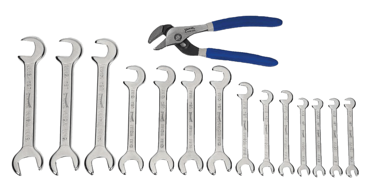 Williams JHWWS1142PCA | Open end Wrench & Plier Set, 14 Piece Sae