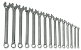 Williams JHWMWS-15SA | Supercombo High Polish Chrome Black Combination Wrench Set, 15 Pieces 7 mm to 32 mm
