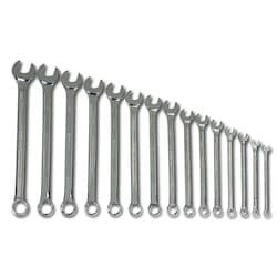 Williams JHWMWS-15SA | Supercombo High Polish Chrome Black Combination Wrench Set, 15 Pieces 7 mm to 32 mm