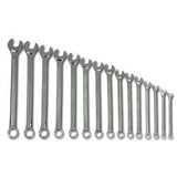 Williams JHWMWS-15SA | Supercombo High Polish Chrome Black Combination Wrench Set, 15 Pieces 7 mm to 32 mm
