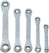 Williams JHWMWS-30 | Double Head Ratcheting Box Wrenches, 5 piece Set, 6 & 12 Point Set, Metric