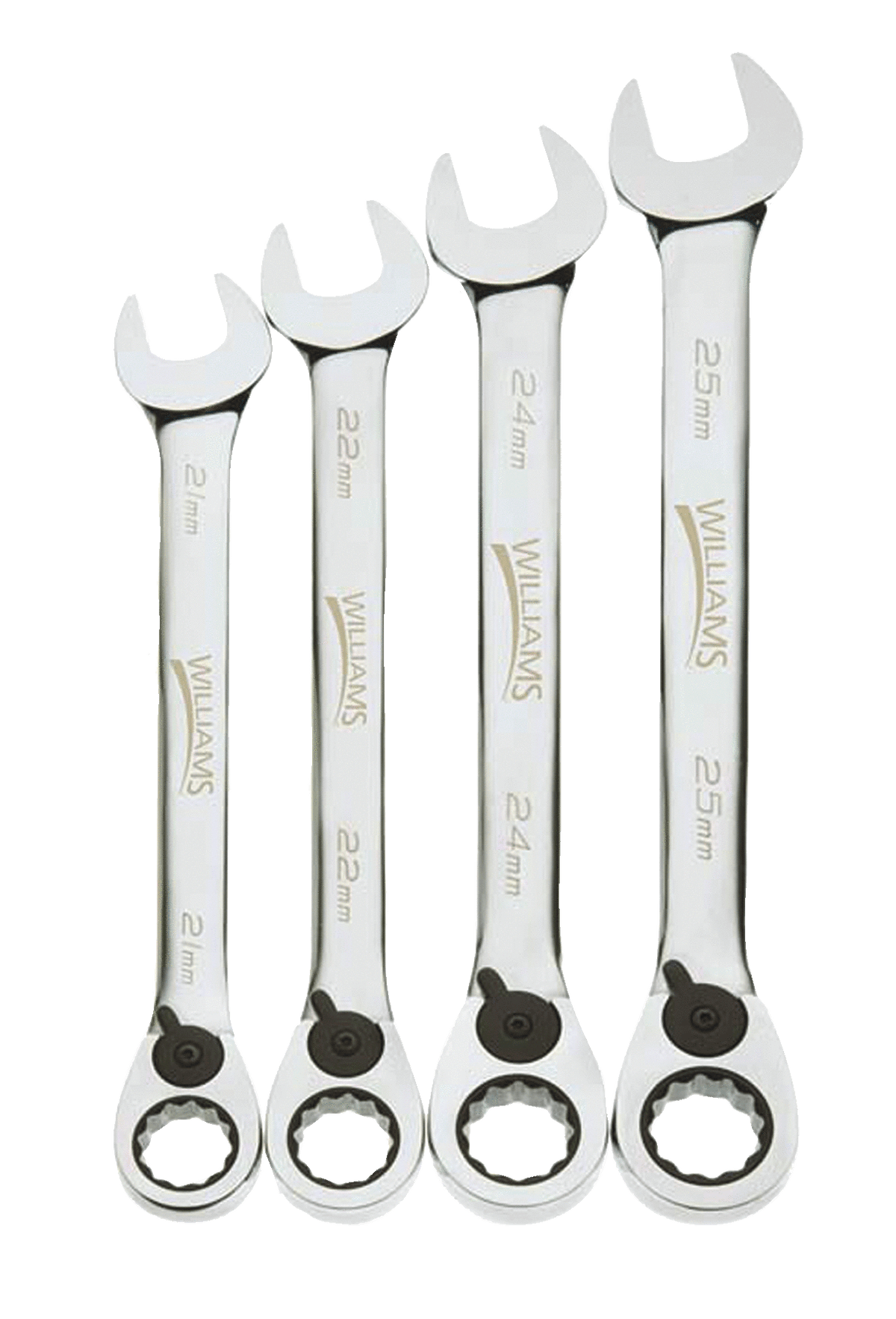 Williams JHWMWS-4RC | Ratcheting Combination Wrench Set, 4 Piece, Metric