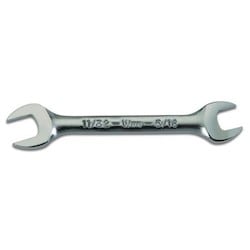 Williams JHWOES-1214 | Chrome Satin Short Double Head Open End Wrench 3/8 X 7/16