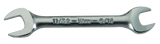 Williams JHWOES-0607 | Chrome Satin Short Double Head Open End Wrench 3/16 X 7/32