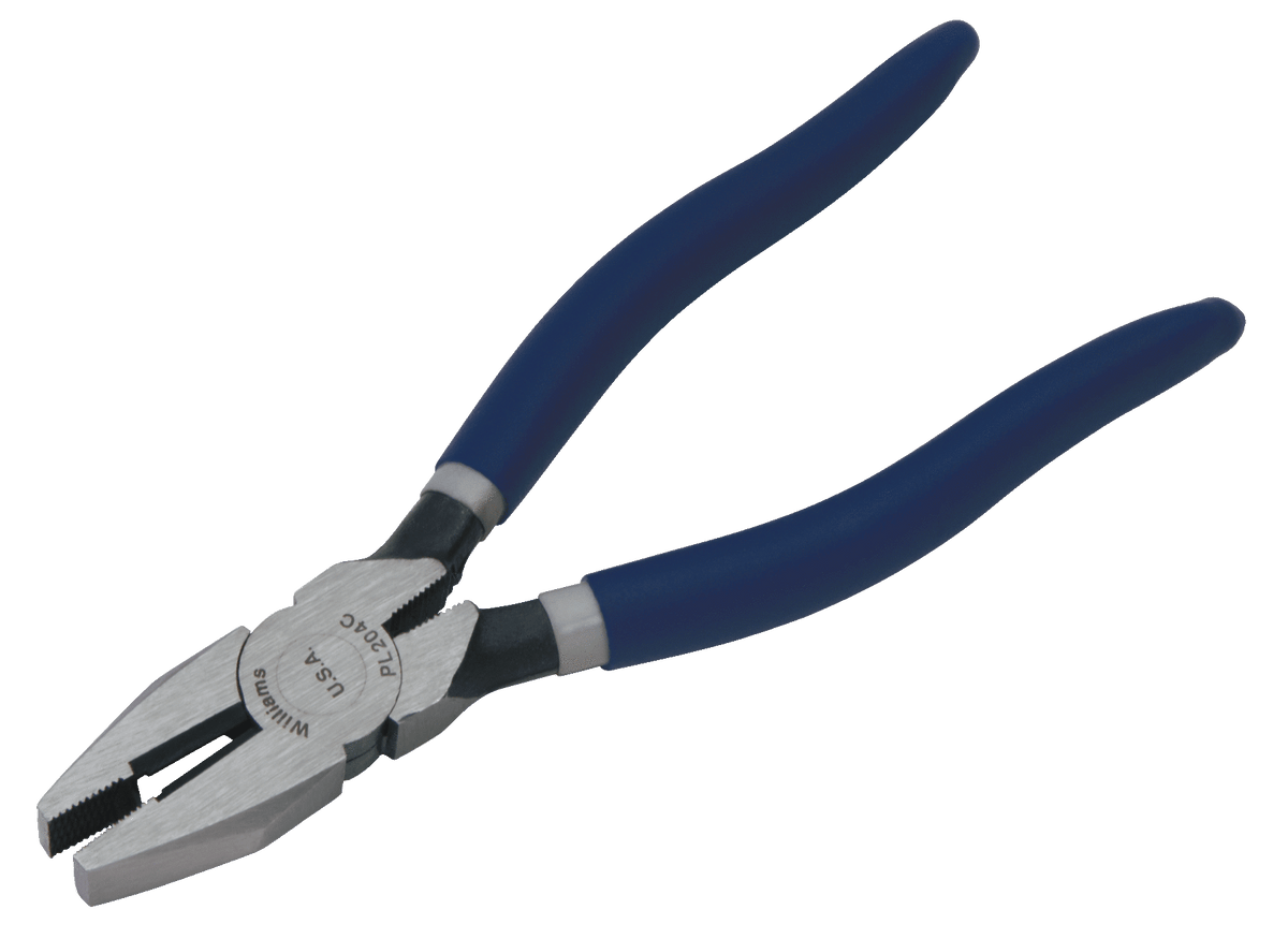 Williams JHWPL-209X | Industrial Grade Linesman's Pliers, New England, Supplied with Double Dipped Plastic Handles, 9-1/2