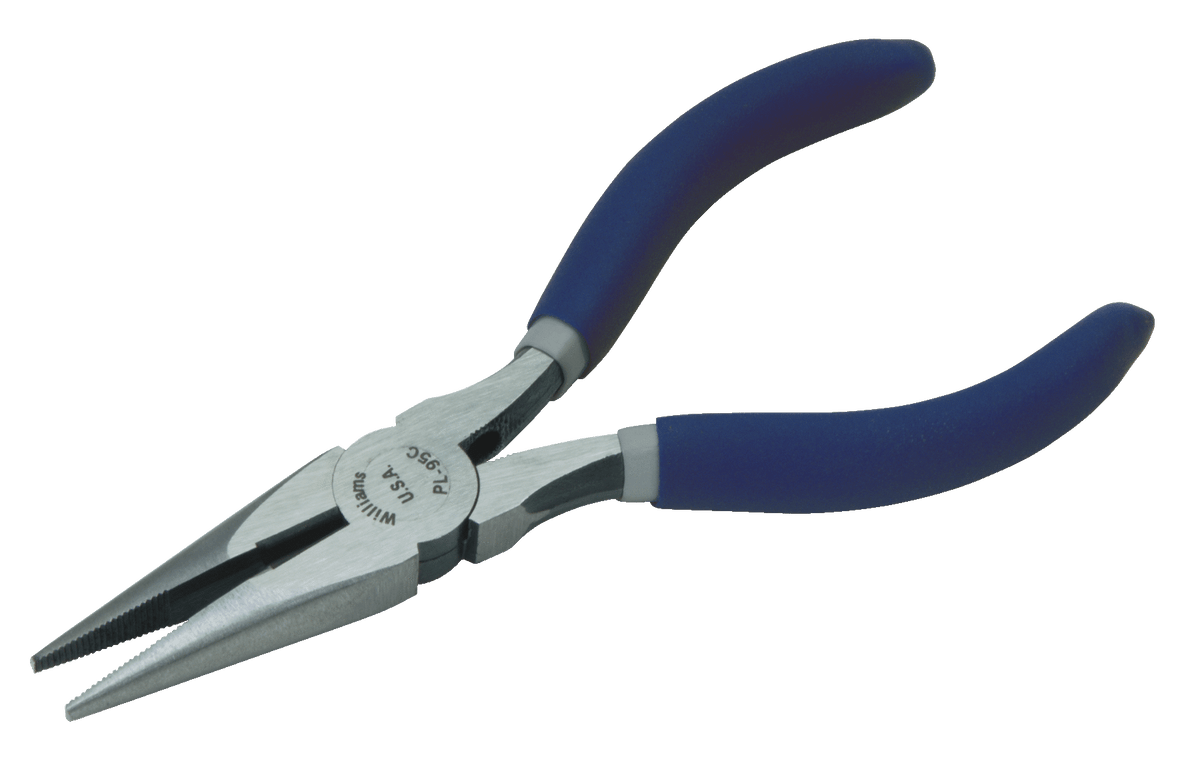 Williams JHWPL-95C | Chain Nose Pliers, Short Nose w/Cutter, 5-1/2"