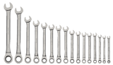 Williams JHWS-1122NRC | 16 Piece Combination Ratcheting Wrench Set 1/4 to 1-1/4