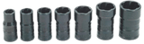 Williams JHWTSFS3807 | 3/8 Drive Turbosocket Salvage Socket Set, SAE, 7 Piece