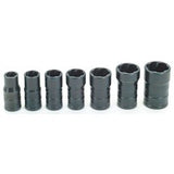 Williams JHWTSFS3807 | 3/8 Drive Turbosocket Salvage Socket Set, SAE, 7 Piece