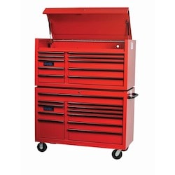 Williams JHWW55RC11 | 55" Wide x 24" Deep 11-Drawer Roll Cabinet, Professional Series, Red