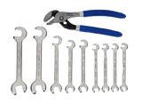 Williams JHW1104mm | Miniature 15 Degree x 80 Degree Double Head Open End Wrench, 4 mm