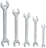Williams JHWWS-1705A | Chrome Satin Finish Open End Wrench Set 5 Piece