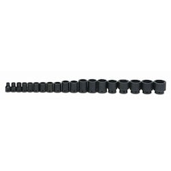 Williams JHWWS-4-19RC | 1/2" Drive Standard Impact Socket Set 6 Point 19 Pcss
