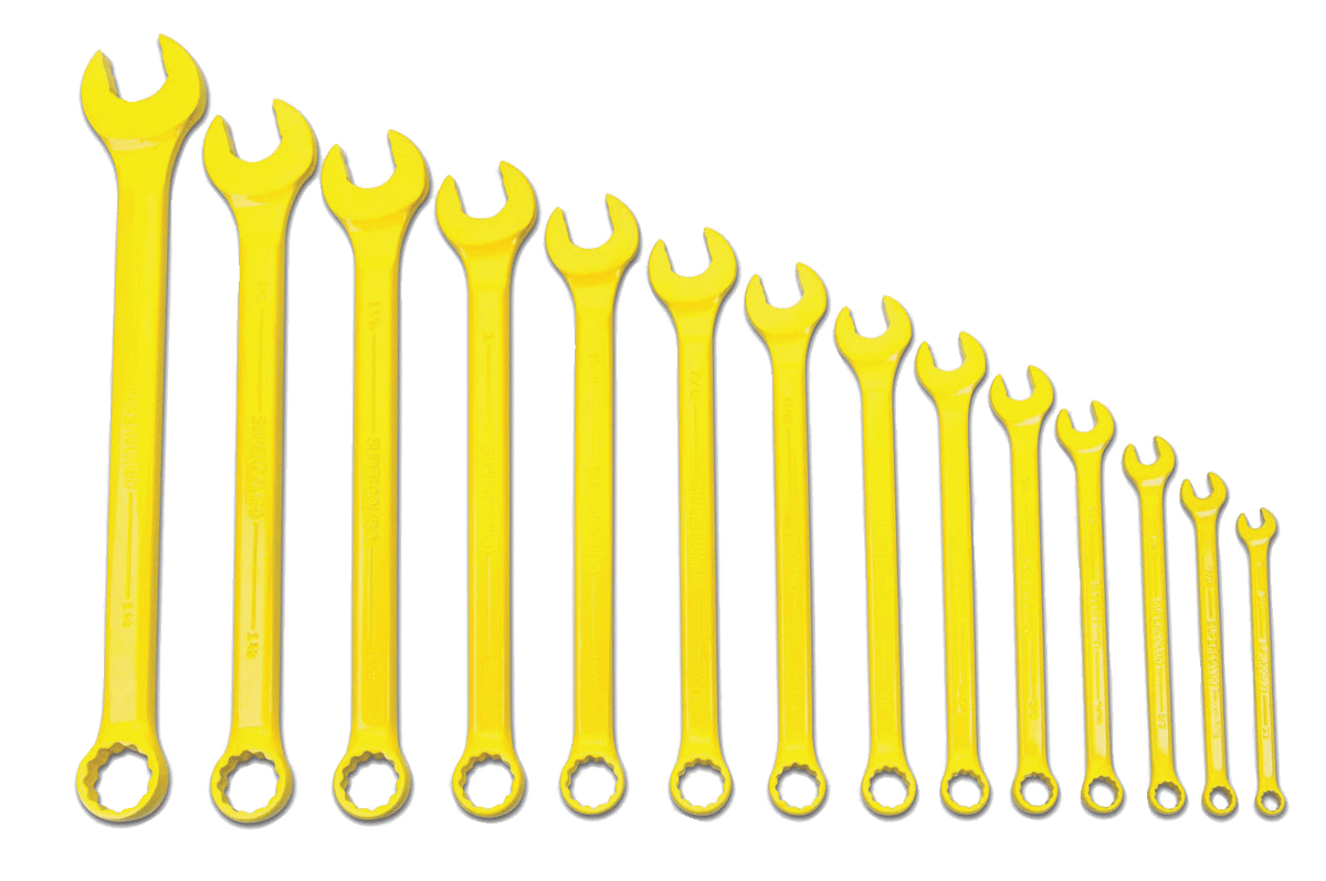 Williams JHWWS1172YSC | Supercombo Combination Wrench Set, High Visibility Yellow 14 Piece