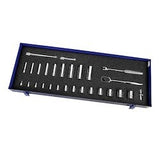 Williams JHWWSB-28FTB | 3/8 Drive Socket and Drive Tool Set, 12 Point, SAE, 28 Pieces, in Keep Safe Foam, in Metal Tool Box