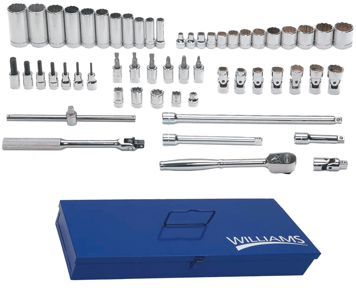 Williams JHWB-1218 | 3/8 Drive Shallow Socket, High Polished Chrome Finish, 12 Point, 9/16