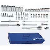 Williams JHWWSB-56FTB | 3/8 Drive Socket and Drive Tool Set, 8 & 12 Point, SAE, 56 Pieces, in Keep Safe Foam, in Metal Tool Box