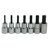 Williams JHWWSB-7A | 3/8 Drive Standard Length Hex Bit Socket Set, SAE, 7 Pieces