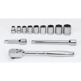 Williams JHWWSB12HFTB | 3/8 Drive Socket and Drive Tool Set, 12 Point, SAE, 12 Pieces, in Keep Safe Foam, in Metal Tool Box
