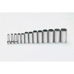 Williams JHWWSBD-13RC | 3/8 Drive Deep Socket Set,12 Point, SAE, 13 Piece