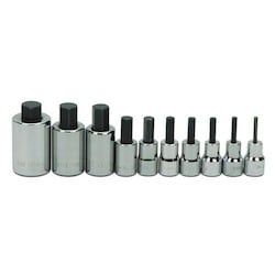 Williams JHWWSBS-10RC | 3/8 & 1/2 Drive Standard Legnth Hex Bit Socket Set, SAE, 10 Pieces