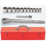 Williams JHWWSH-13TB | 3/4 Drive Socket and Drive Tool Set, 12 Point, SAE, In Metal Tool Box, 13 Piece