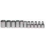Williams JHWWSM-11HRC | 1/4 Drive Shallow Socket, High Polished Chrome Finish, Set, 6 Point, 11 Piece