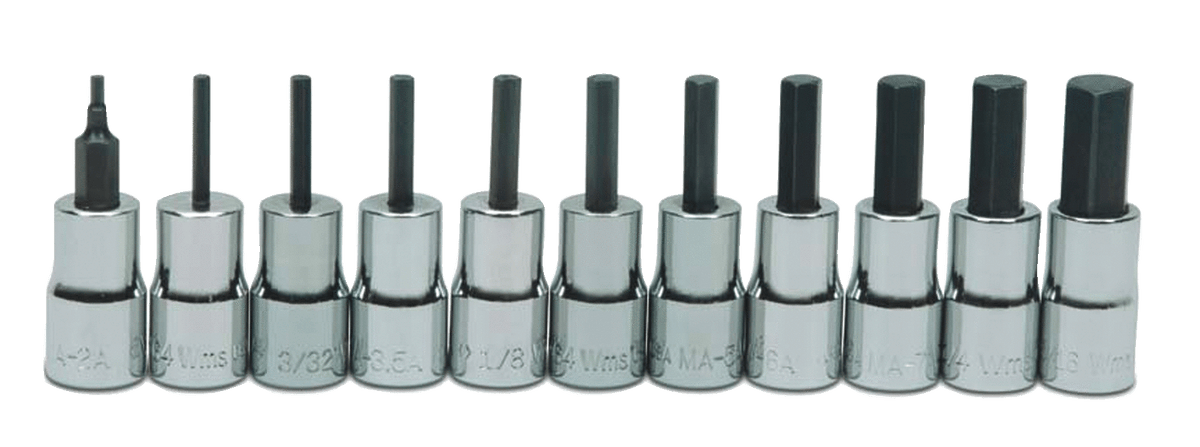 Williams JHWWSM-11TRC | 1/4 Drive Hex Bit Socket Set, 11 Pieces