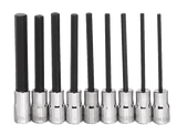 Williams JHWWSMS-9LRC | 9 Piece Long Hex Bit Socket, High Polished Chrome Finish, Set
