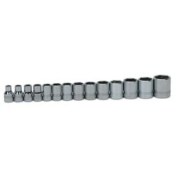 Williams JHWWSS-14HRC | 1/2 Drive Shallow Socket Set, 6 Point, 14 Piece